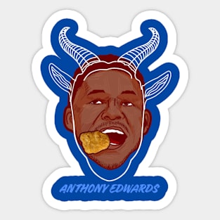 The Goat - Anthony Edwards Eats Nuggets Sticker